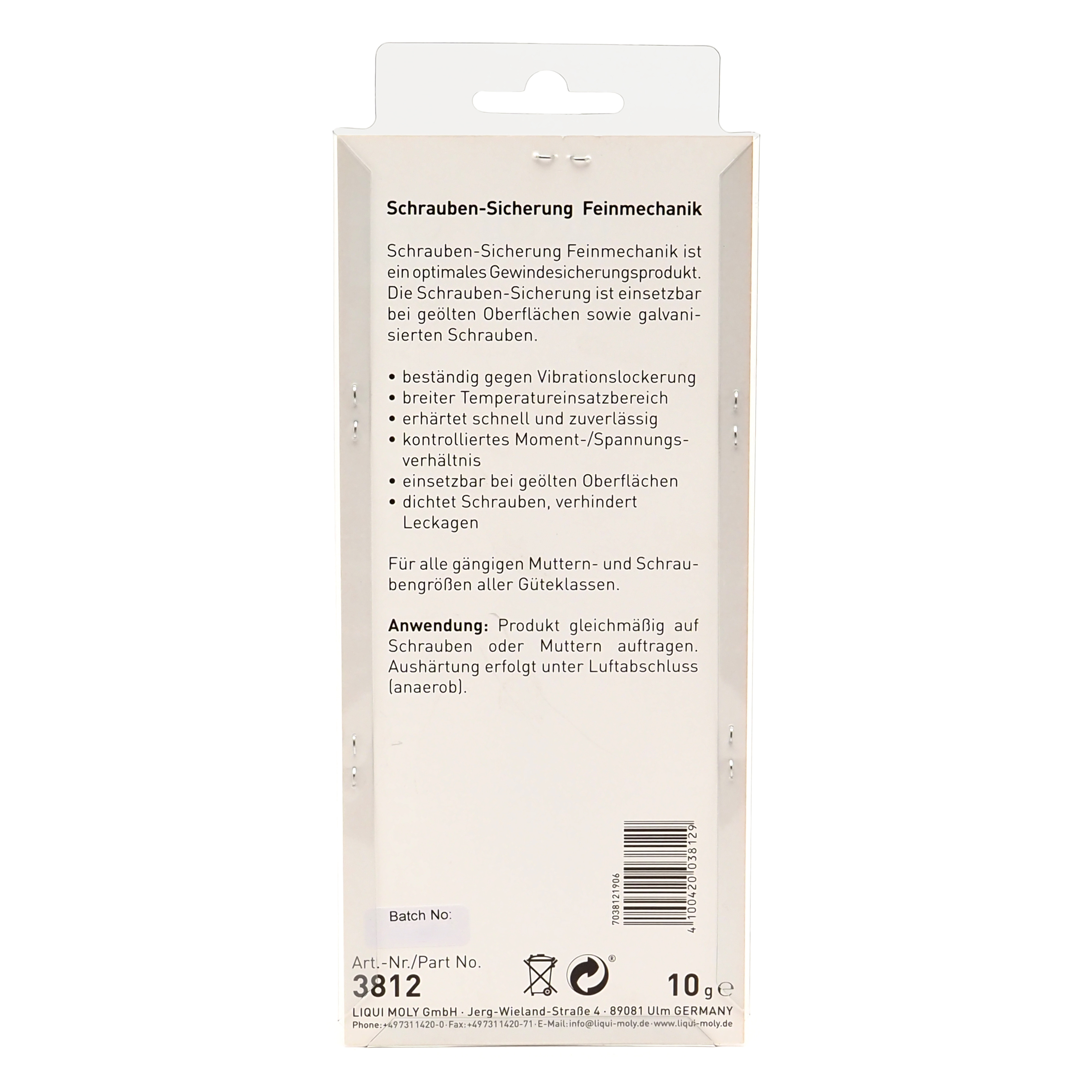 Liqui Moly 3812 Schrauben-Sicherung Feinmechanik 10ml